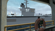 The U.S.S. Solstice aircraft carrier operated by the AEF.