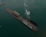 Izakian Nuclear Submarine engaging enemy targets.