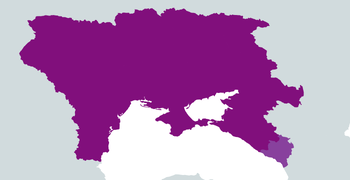 Map of Kalestanian Territory and Semi-Autonomous Republics
