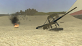 The blown up rebel artillery position