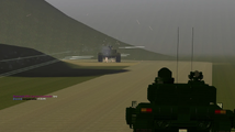 A ULSCI Mark 2M engaging a DRS MBT from range.