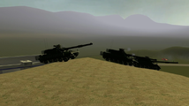 ULSCI Mark 2M tanks firing at GMAP forces from the top of a hill.